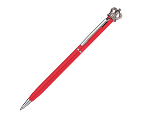 Kugelschreiber aus Metall mit Krone